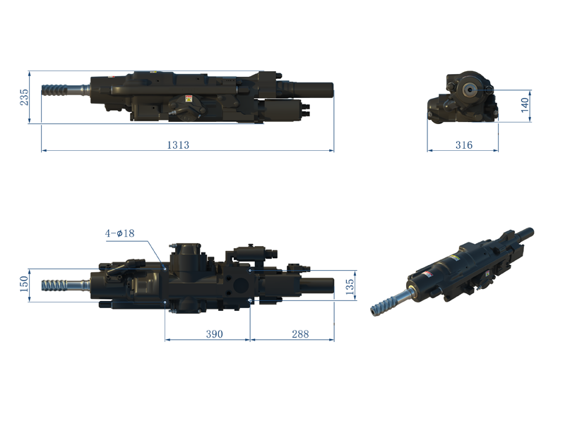 1838HE+液壓鑿巖機 1838HE+液壓鑿巖機